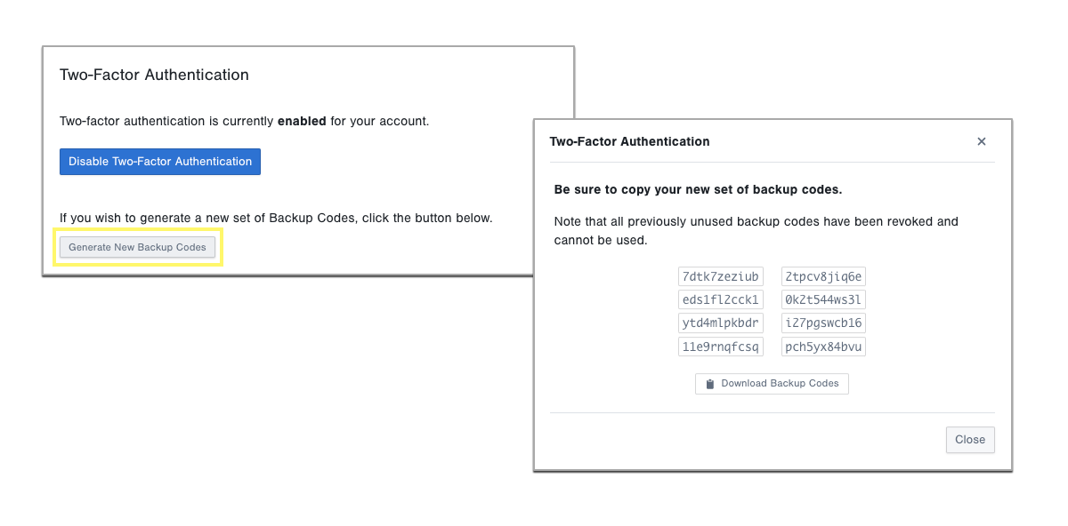 2FA Backup Codes